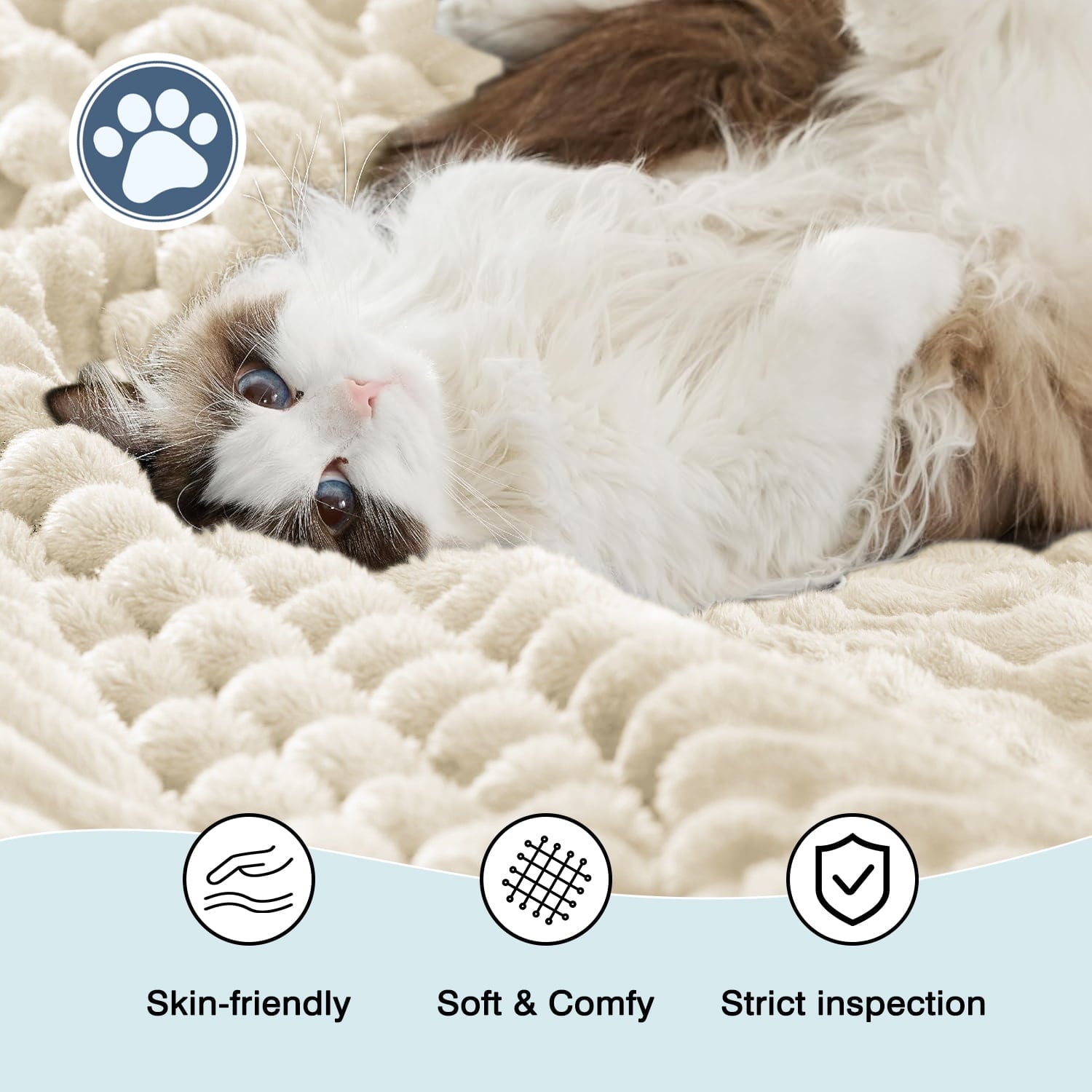 Super Soft Flannel Throw Size Blanket, Extra Soft Lightweight Bed Blanket with Strip , Plush Fuzzy Cozy Throws for Couch, Bed, Sofa Cozy... - Cozy Fleece Throw Blanket for Couch & Bed Detail