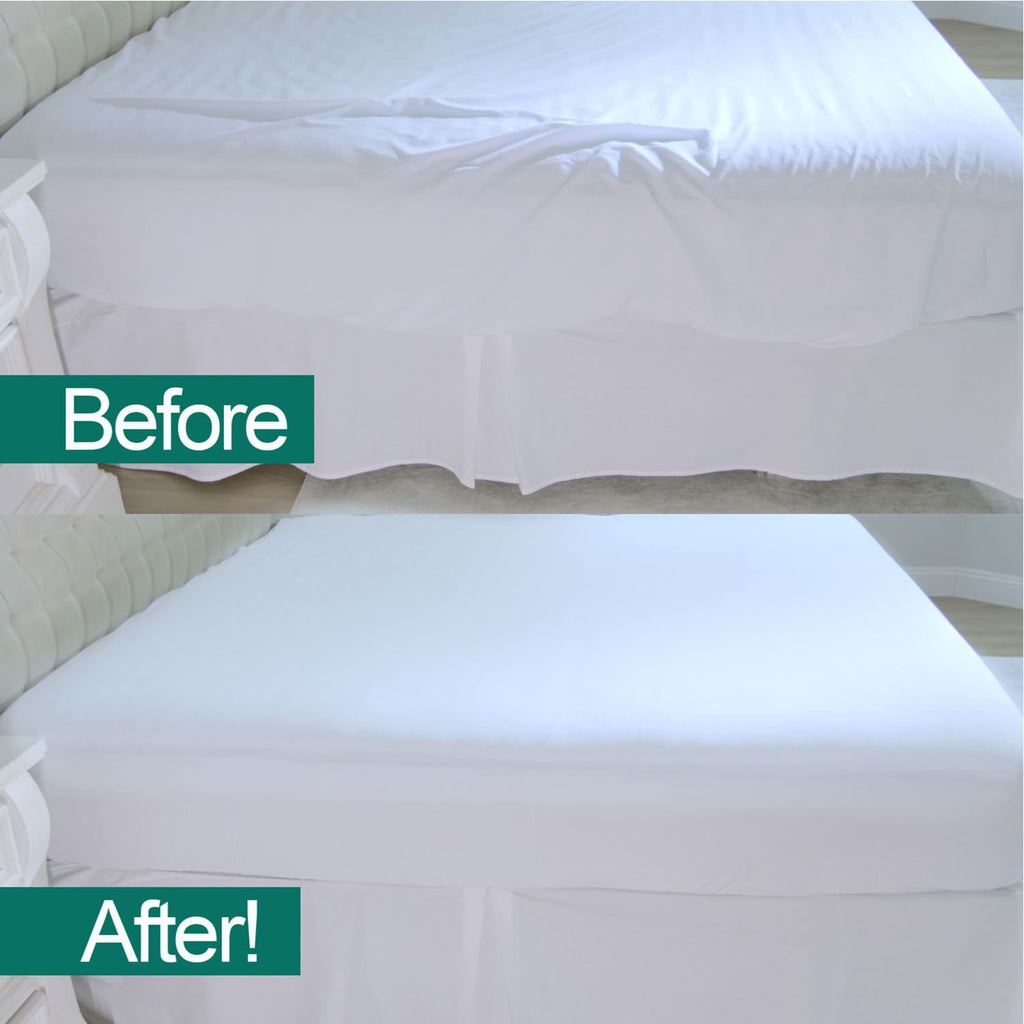 Cooling Sateen Fitted Bed Sheet With Built-In Compression Cord Locks On Mattresses & Won’t Slip - Luxury Bed Sheet Set with Deep Pockets Detail
