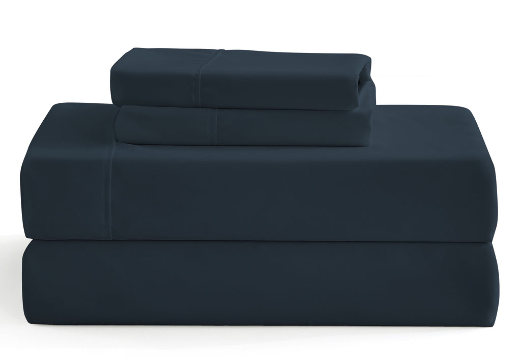 Breathable Luxury 3-Piece Twin Sheet Set, Ultra-Soft 800 Thread Count Microfiber, Deep Pocket, Twin, Blue Indigo - Premium Ultra-Soft Pillowcase Pair for Sleeping Detail