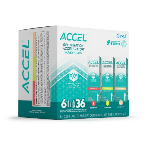 Zero-Calorie Accel 6-Pack Variety Pack IZ9I - Electrolyte Hydration Enhanced Taste Cartridges Detail