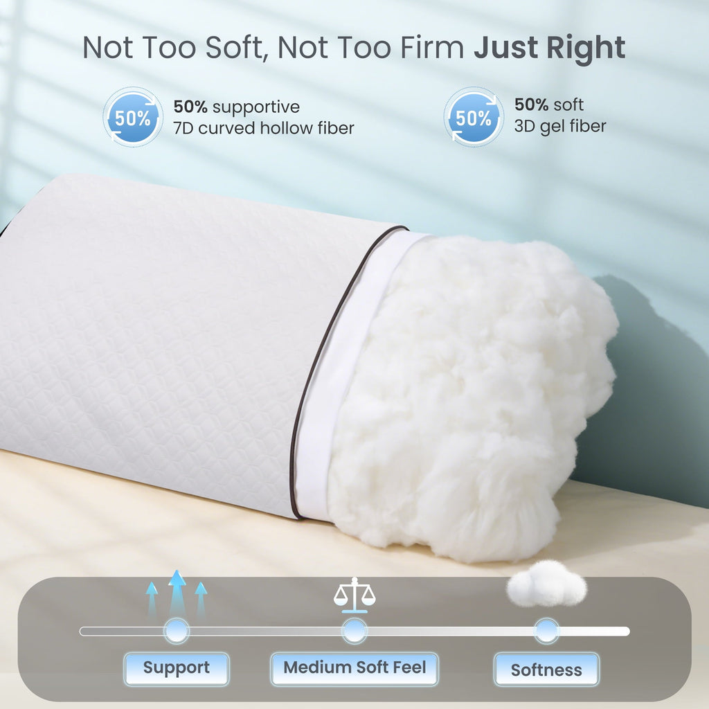 Hotel Collection Bed Pillows Hotel Collection Luxury Down Alternative Pillow for Beds 2 Pack, Medium Support for Side & Back Sleepers ... - Hotel Quality Plush Sleeping Pillows Detail