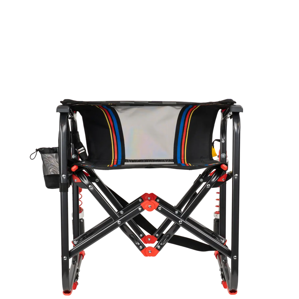 Luxury Camp Adjustable Rocker - NASCAR - Choice 899 - Heavy-Duty Kickback Rocker with Beverage Holder Detail
