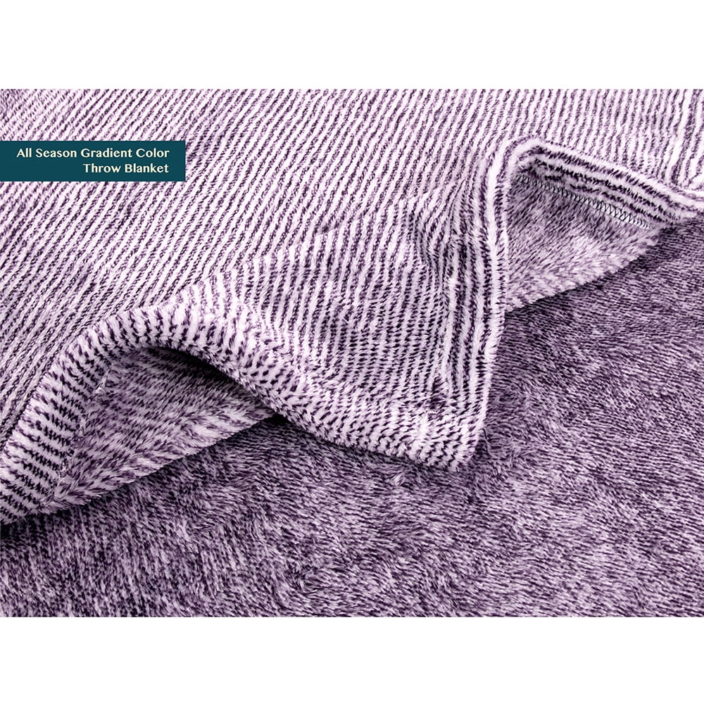 Reversible Sherpa Flannel Fleece Ombre Throw Blanket for Couch | Super Soft Cozy Microfiber Couch Blanket | Gradient Decorative Accent ... - Cozy Fleece Throw Blanket for Couch & Bed Detail