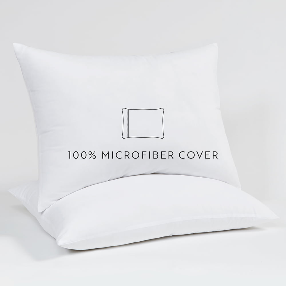 Decorative Plump Plush Bed Pillows 2-Pack For All Sleep Styles - Back, Side and Stomach Sleepers - in King Size - Ergonomic Memory Foam Pillow for Neck Pain Support Detail
