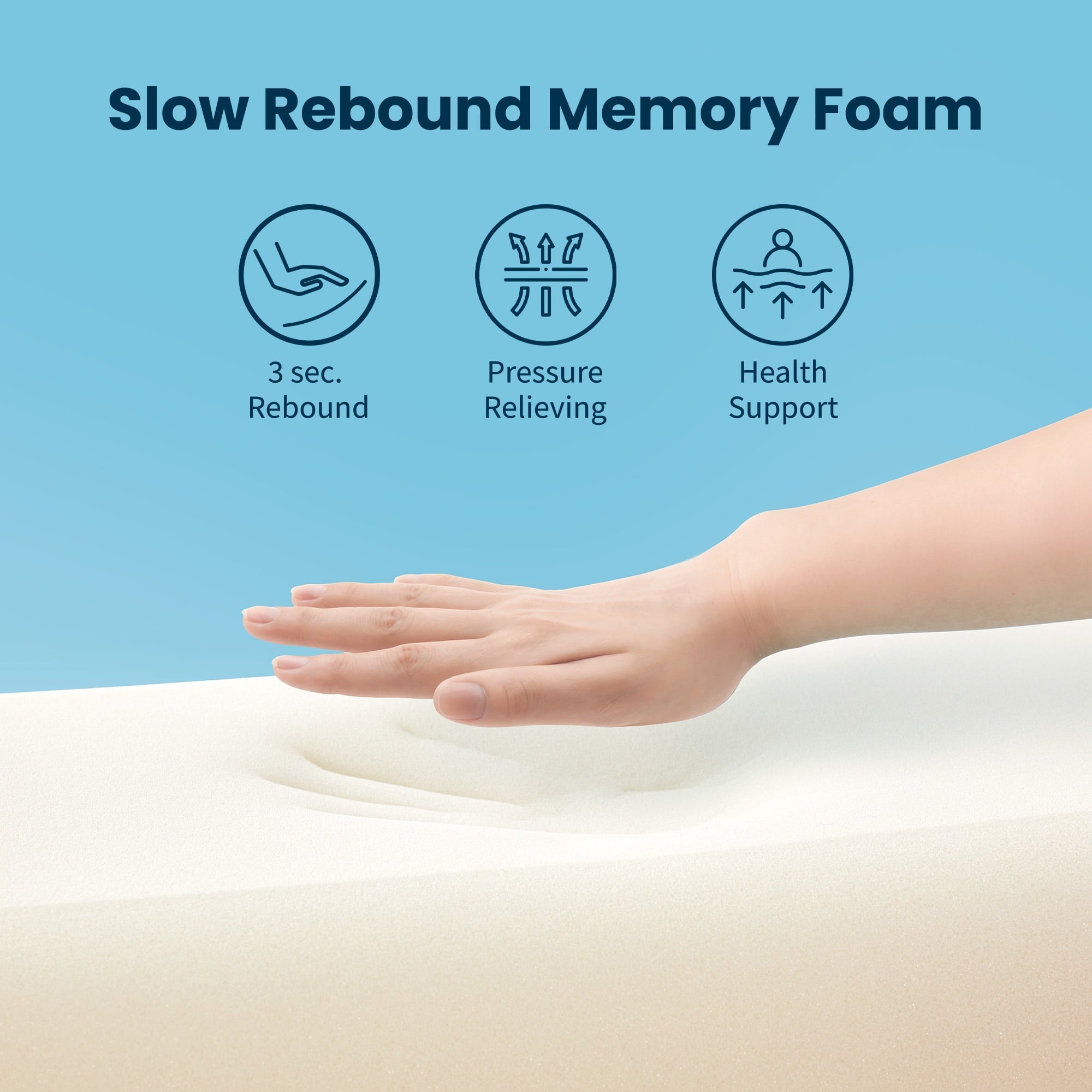 Hotel Collection Standard Cooling Memory Foam Pillow, Ergonomic Adjustable Orthopedic Contour Bed Pillows Neck Support for Side Back S... - Ergonomic Memory Foam Pillow for Neck Pain Support Detail