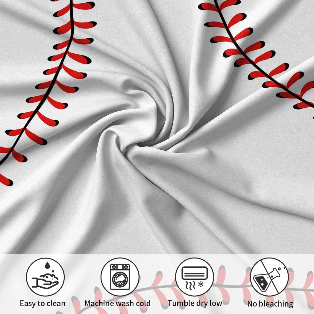 Ultra-Soft Baseball Sheet Set Sports Theme Bedding Set for Kids 3D Baseball Pattern Bed Sheets Baseball Games Bed Sheet Set Room... - Cooling Hotel Quality Bedding Sheets and Pillowcases Detail