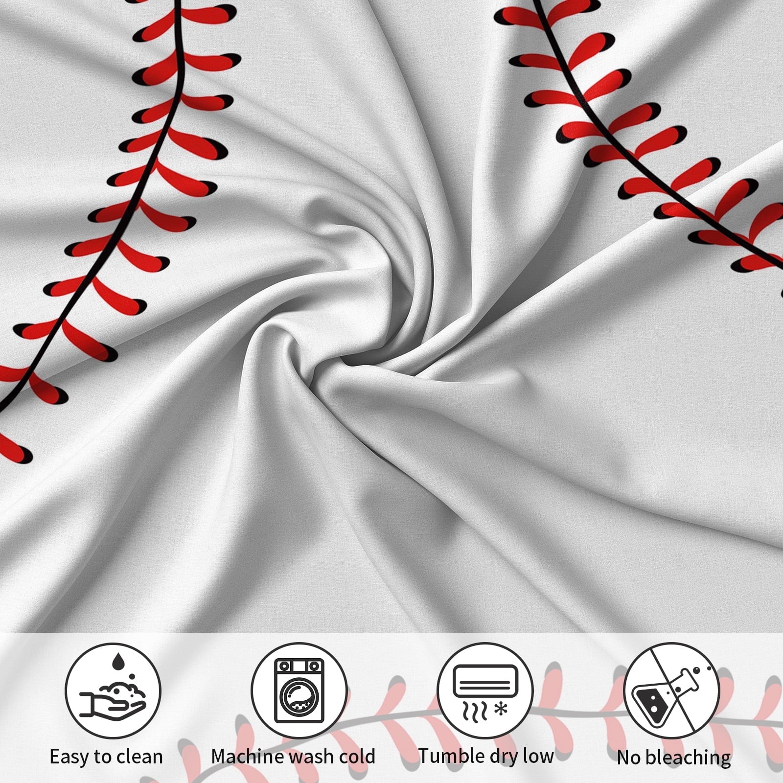 Ultra-Soft Baseball Sheet Set Sports Theme Bedding Set for Kids 3D Baseball Pattern Bed Sheets Baseball Games Bed Sheet Set Room... - Cooling Hotel Quality Bedding Sheets and Pillowcases Detail