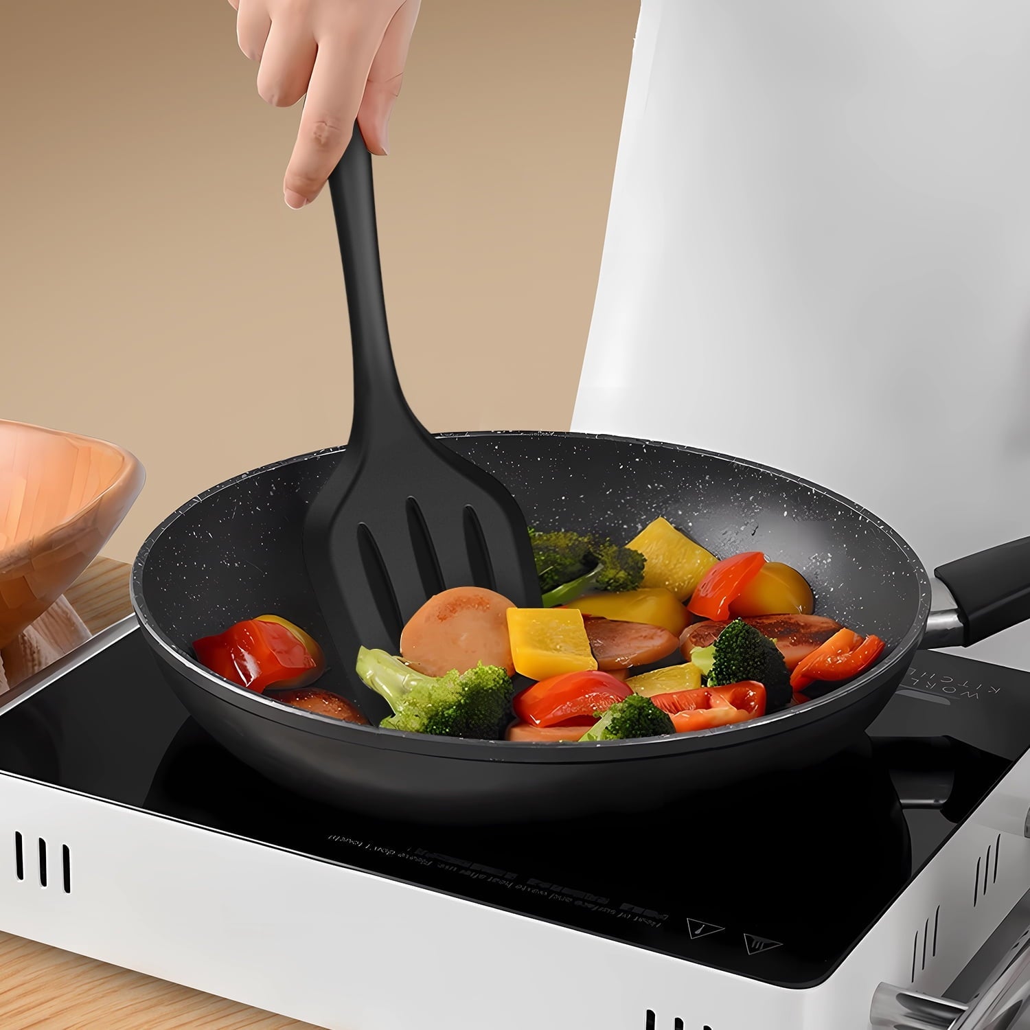 Professional Grade Silicone Cooking Utensils Set - 446°F Heat Resistant Kitchen Utensils,Turner Tongs,Spatula,Spoon,Brush,Whisk,Ki... - Heavy Duty Stainless Steel Kitchen Shears Detail