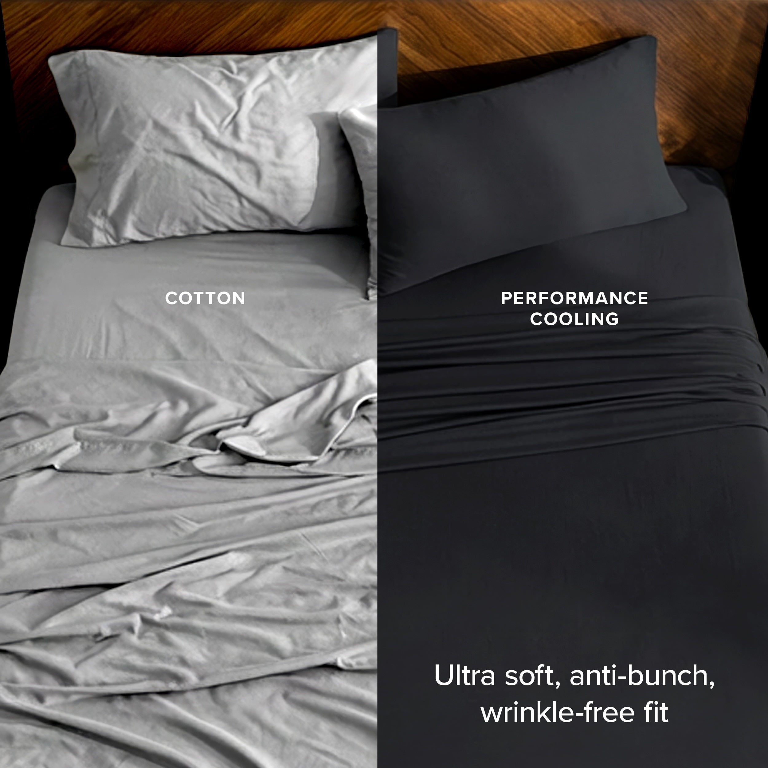 Cooling Sateen Cooling Performance Jersey Knit Stretch Sheet Set, Moisture-Wicking & Breathable, 4-Way Stretch Bed Sheets, Envelope ... - Luxury Bed Sheet Set with Deep Pockets Detail