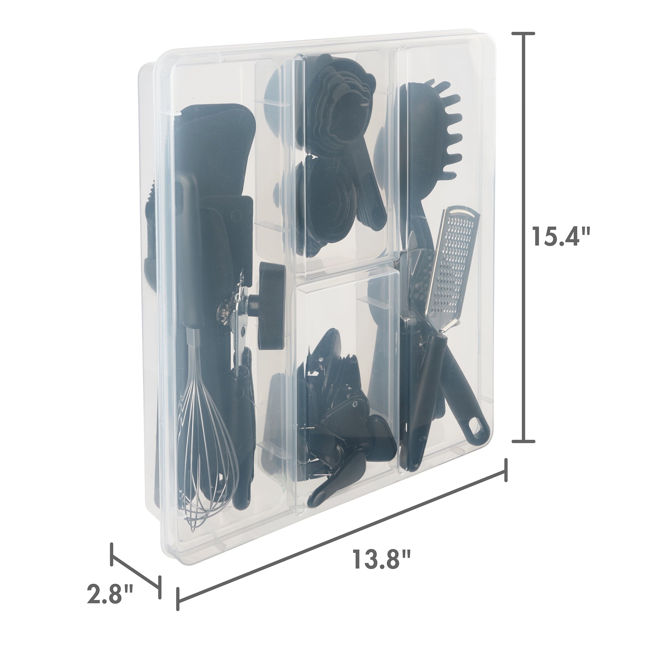Seamless One-Piece 36 Piece Kitchen Gadget Set with Kitchen Cooking Utensils, and Drawer Organizer, Black - Heat-Resistant Silicone Cooking Spatula Turner Detail