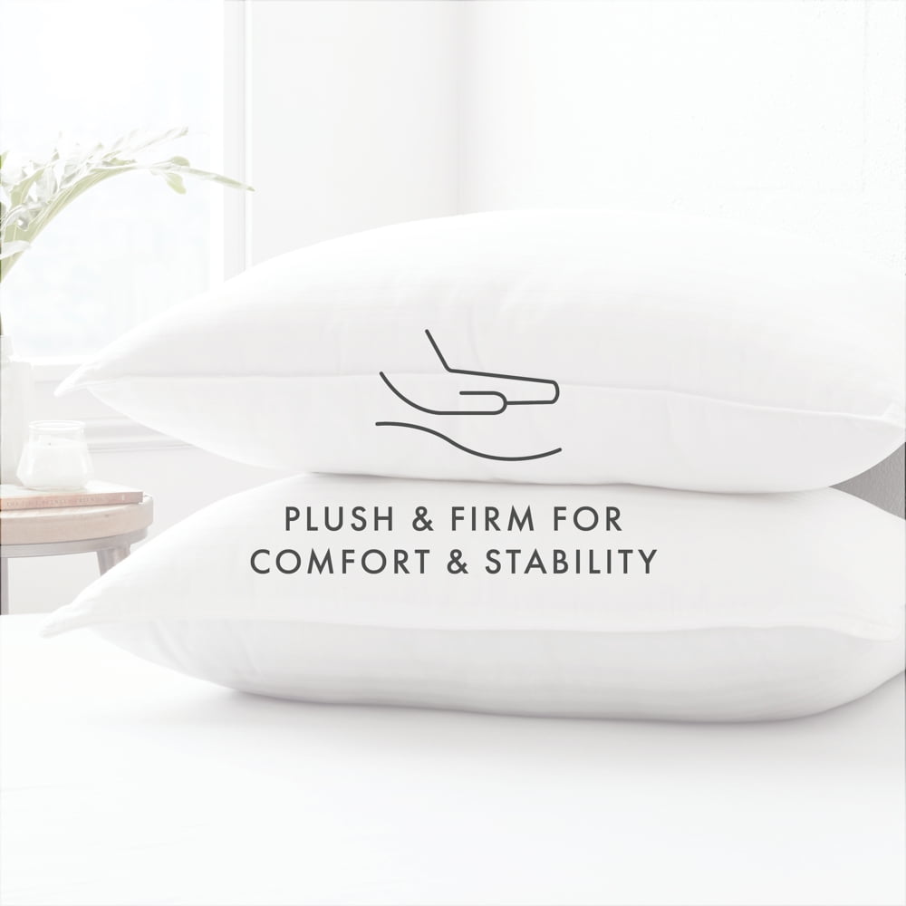 Orthopedic Support Bed Pillow 2-Pack Standard/Queen Size For All Sleep Styles - Back, Side and Stomach Sleepers - Decorative Throw Pillow Cushion for Sofa & Bed Detail