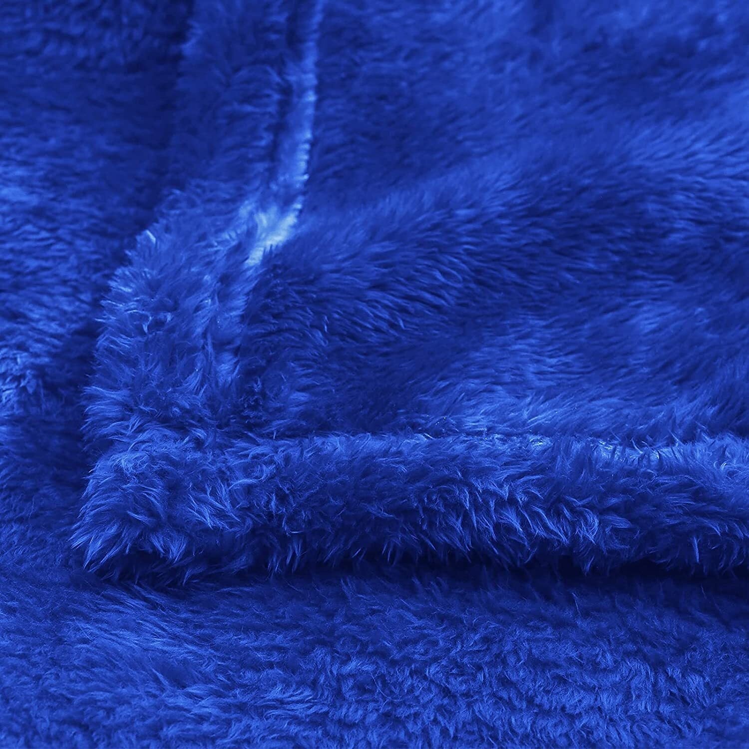 Cozy Fleece Plush Fuzzy Fleece Throw Blanket (40" x 50", Cobalt Blue)- Soft, Warm and Lightweight - Lightweight Plush Warm Blanket for All Seasons Detail