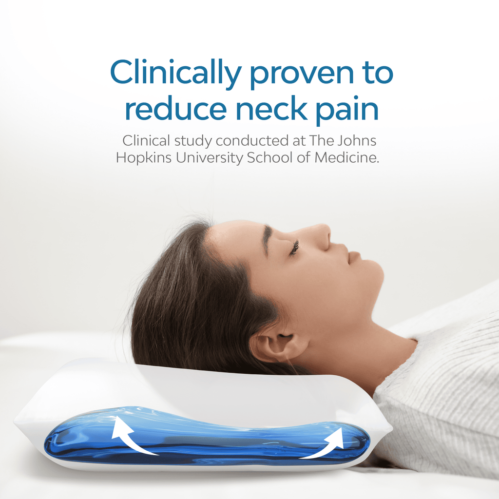 Decorative Plump Memory Foam Water Pillow - Adjustable Pillow for Neck Pain Relief, Pillow for Side, Back, and Stomach Sleepers, The O... - Ergonomic Memory Foam Pillow for Neck Pain Support Detail