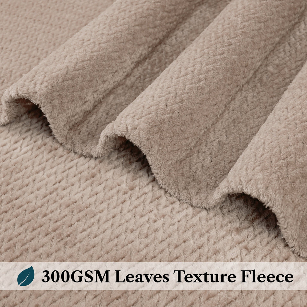 Lightweight Warm Soft Fleece Taupe Tan Throw Blanket for Couch, Lightweight Plush Warm Blankets for Bed, Fuzzy Cozy Flannel Blanket Th... - Lightweight Plush Warm Blanket for All Seasons Detail