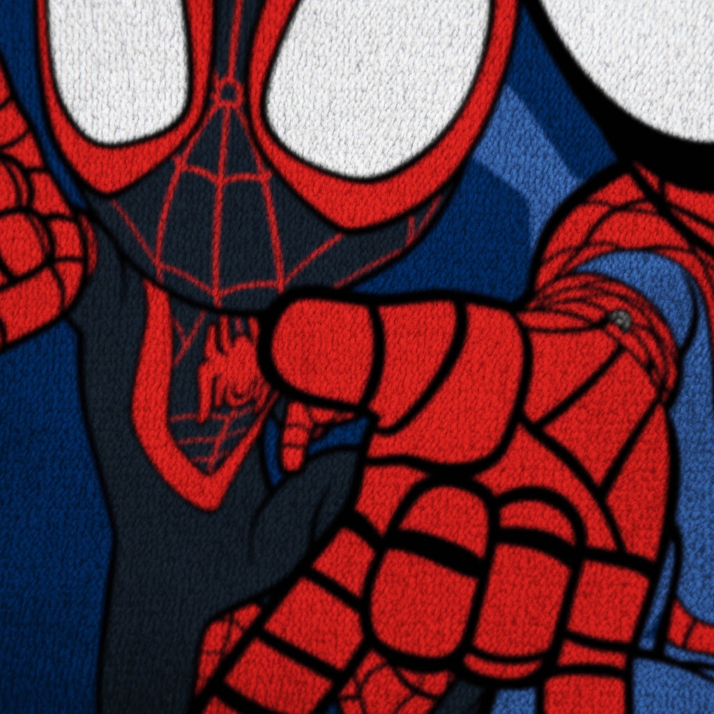 Lightweight Warm Spidey and His Amazing Friends Kids Plush Twin/Full Blanket, 62 x 90, Microfiber, Blue and Red - Lightweight Plush Warm Blanket for All Seasons Detail