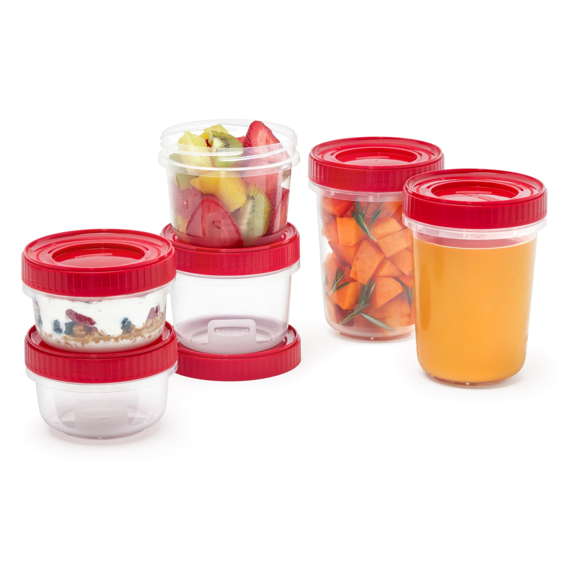 Sweet Treat Shaped 12 Piece Food Storage Set, Red - Deliciously Soft Cupcake Sensory Glob Detail