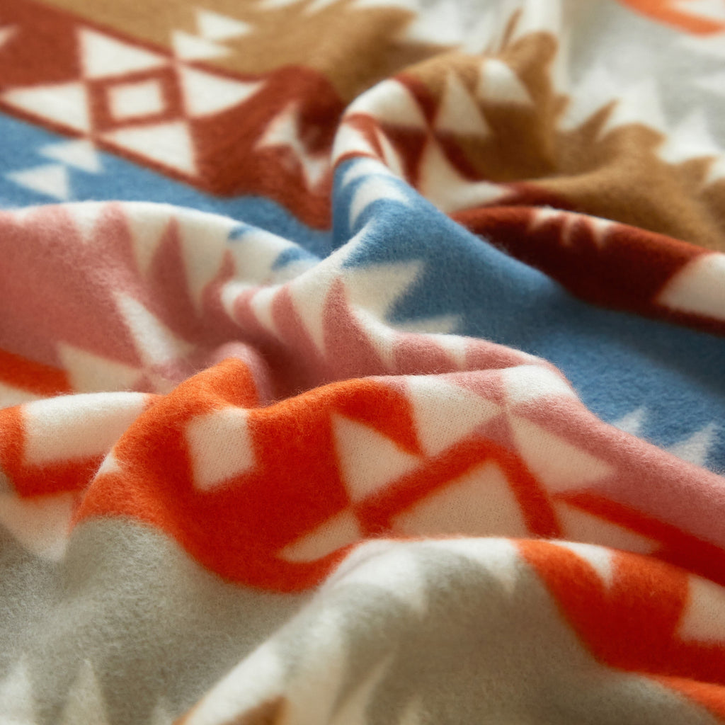 Decorative Knitted Stripe Fleece Throw - Super Soft Reversible Sherpa Flannel Blanket Detail