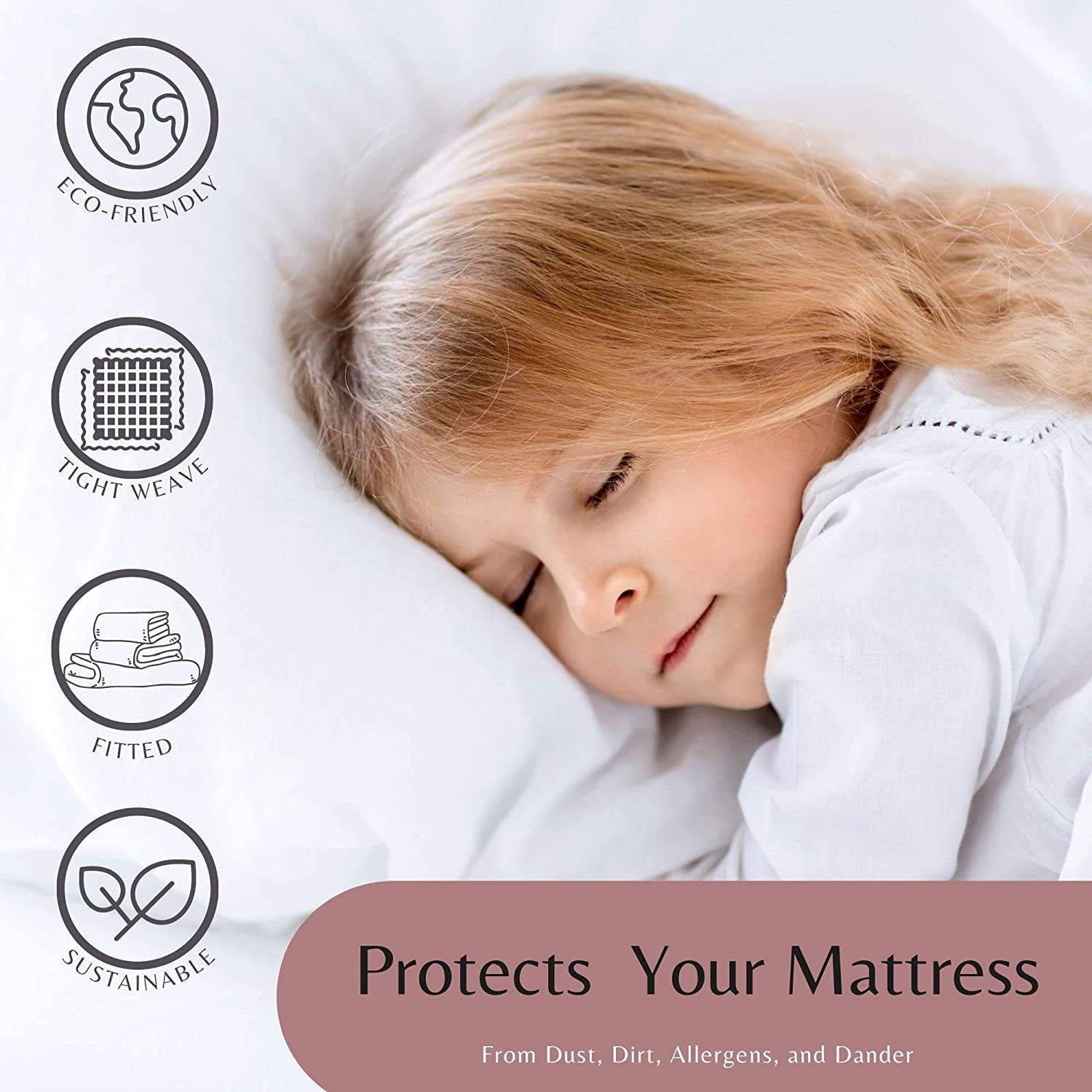 Wrinkle-Resistant Luxurious Hotel Quality Crib Fitted Sheet – 100% Cotton – Ultra Soft, Skin-Friendly & Hypoallergenic – Deep Pocket Fi... - Luxury Bed Sheet Set with Deep Pockets Detail