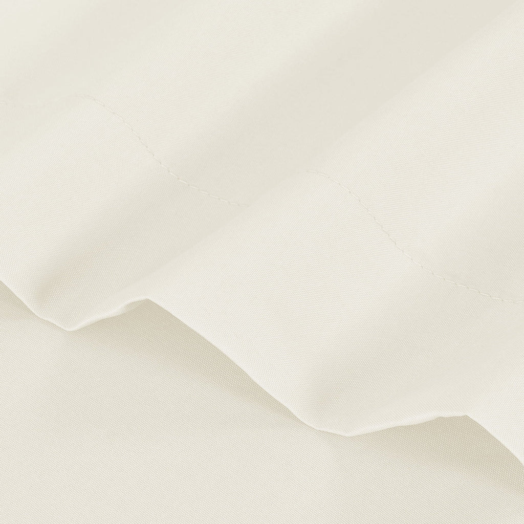 Breathable Luxury Basic Value Microfiber Bed Sheet Set, Vanilla Dream, Full, 4 Piece - Breathable Egyptian Cotton Flat & Fitted Sheets Detail
