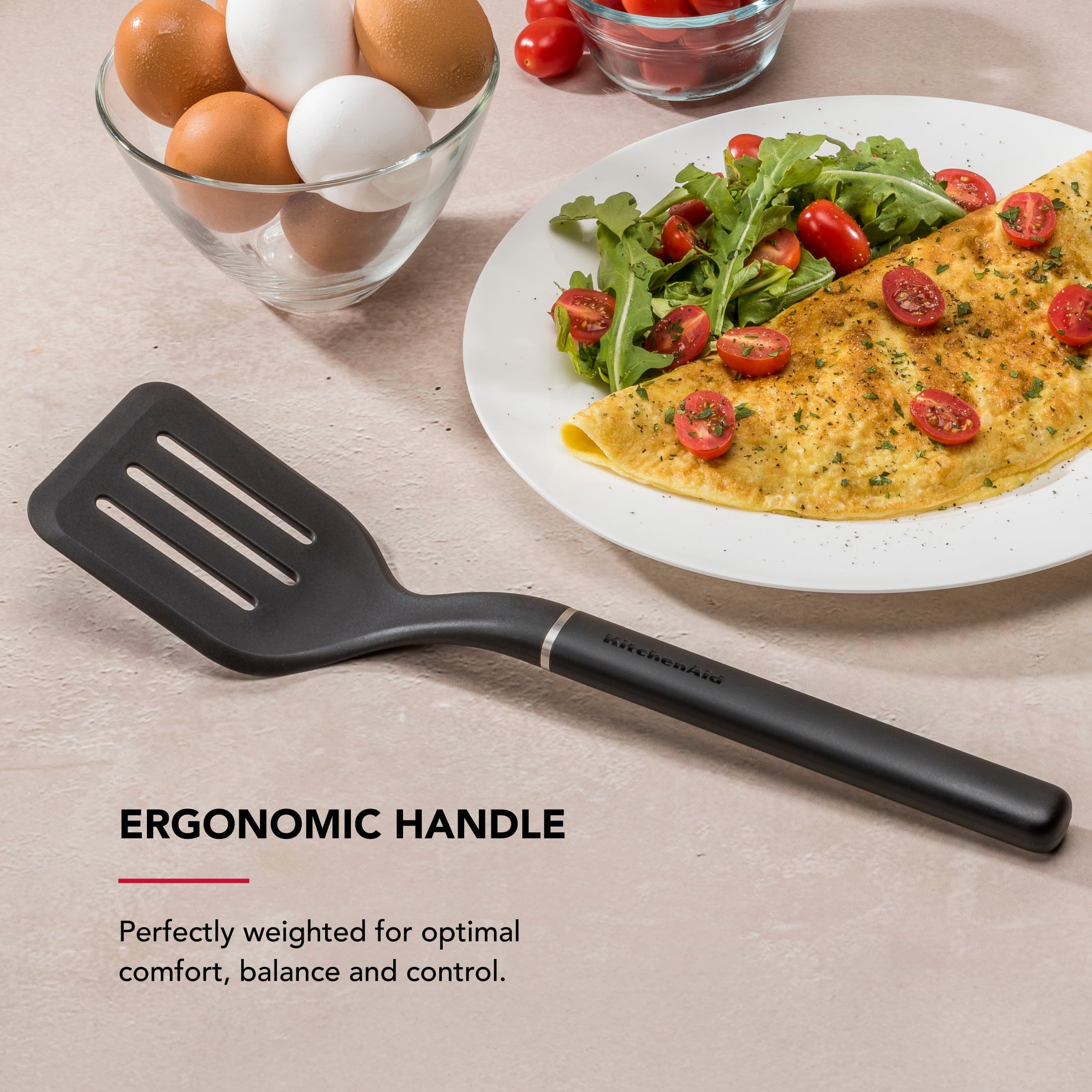 Heavy Duty 3-Piece Cooking Utensils Set with Ergonomic Handles, Black - Heavy Duty Stainless Steel Kitchen Shears Detail