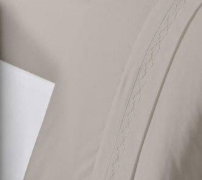 Cooling Sateen Luxury Silver Gray Microfiber bed Sheet Sets, 4-pieces, Twin size - Premium Ultra-Soft Pillowcase Pair for Sleeping Detail