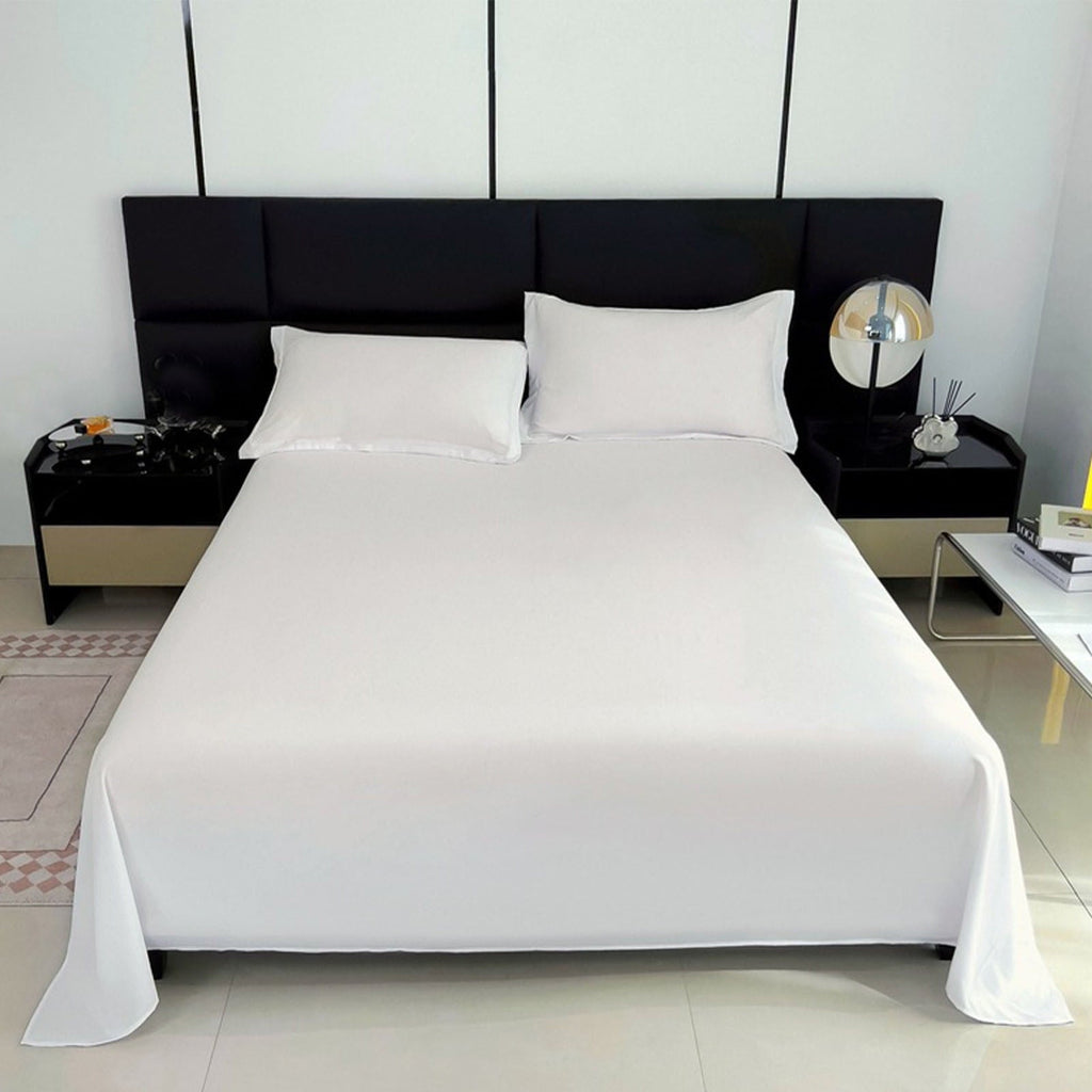 Premium Egyptian Cotton Color Twin Size Flat Sheet - Hotel Quality Top Flat Bed Sheet Only, Ultra Soft, Comfy, Breathable & Cooling - Fade & ... - Luxury Bed Sheet Set with Deep Pockets Detail