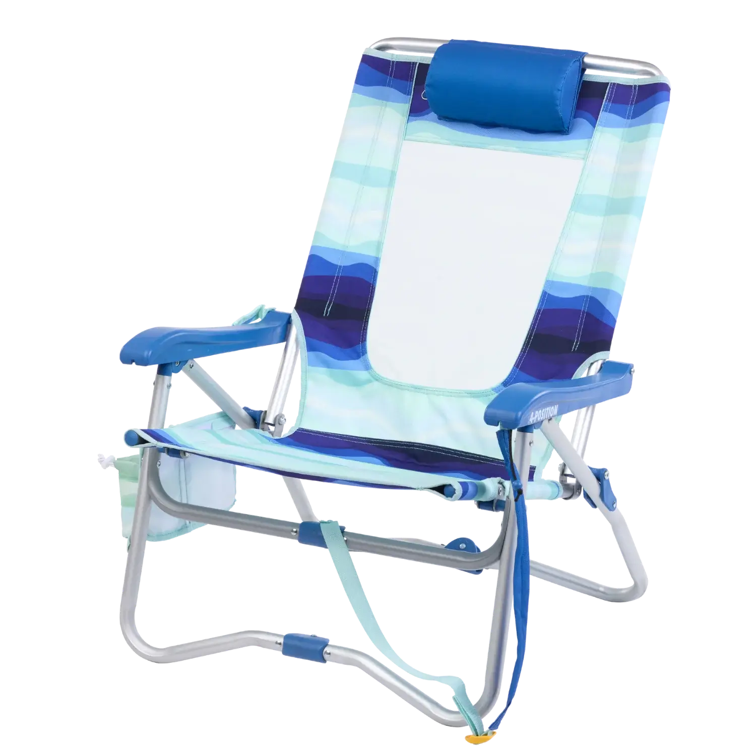 Low-Profile Bi-Fold Beach Chair - Choice 601 - Rust-Resistant Aluminum Sand-Friendly Lounge Chair Detail