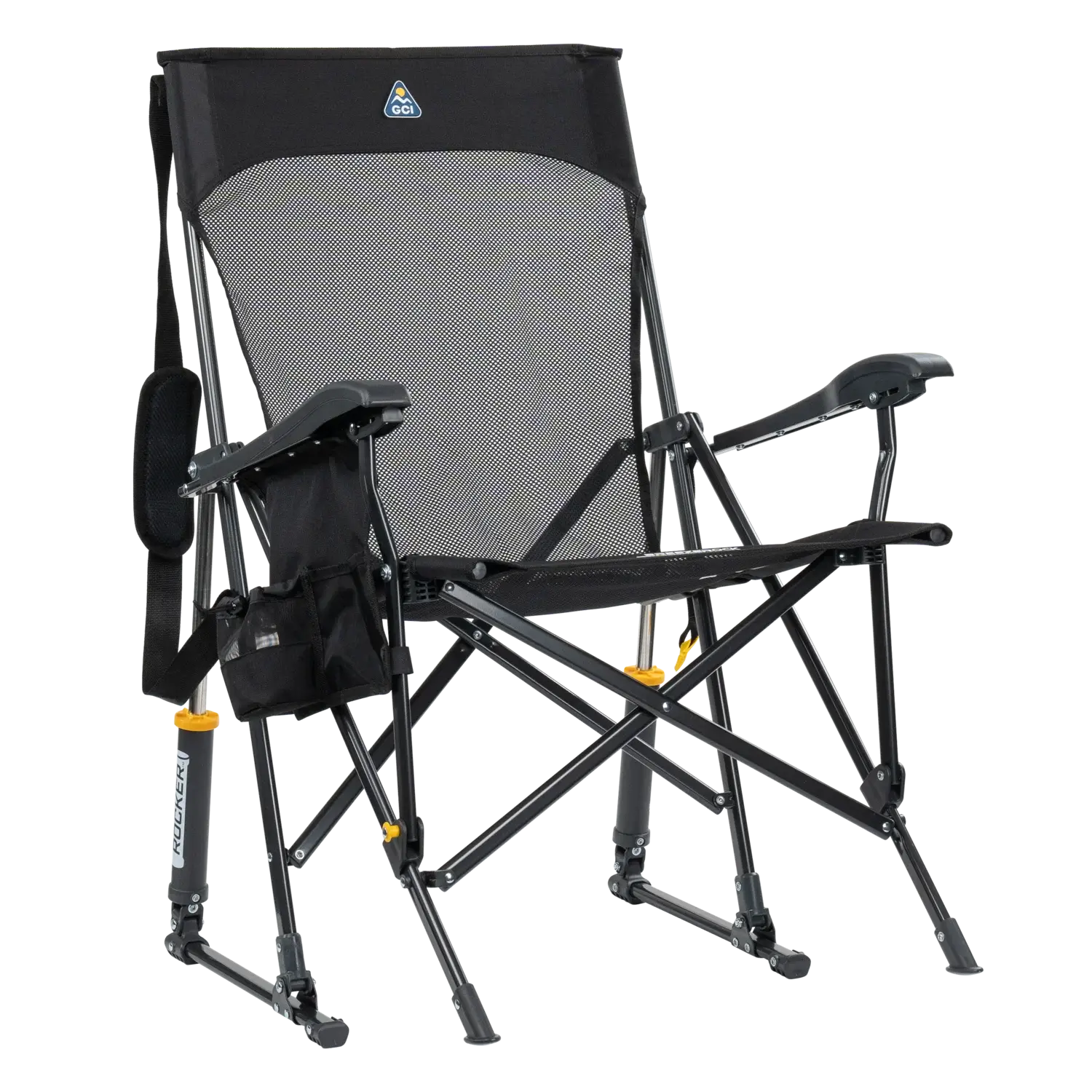 Heavy-Duty Freestyle BreezeRocker - Choice 504 - RoadTrip Rocker Smooth Motion Camp Chair - Black