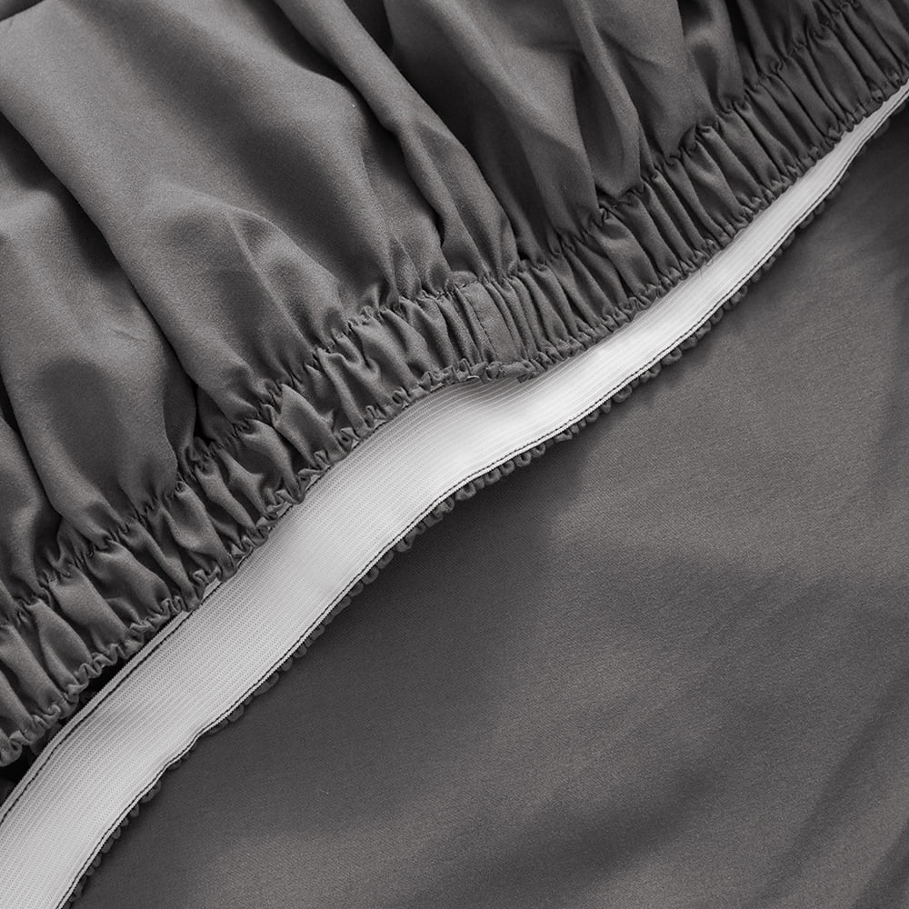 Breathable Luxury So Soft 3-Piece Dark Gray Sheet Set, Twin - Luxury Bed Sheet Set with Deep Pockets Detail
