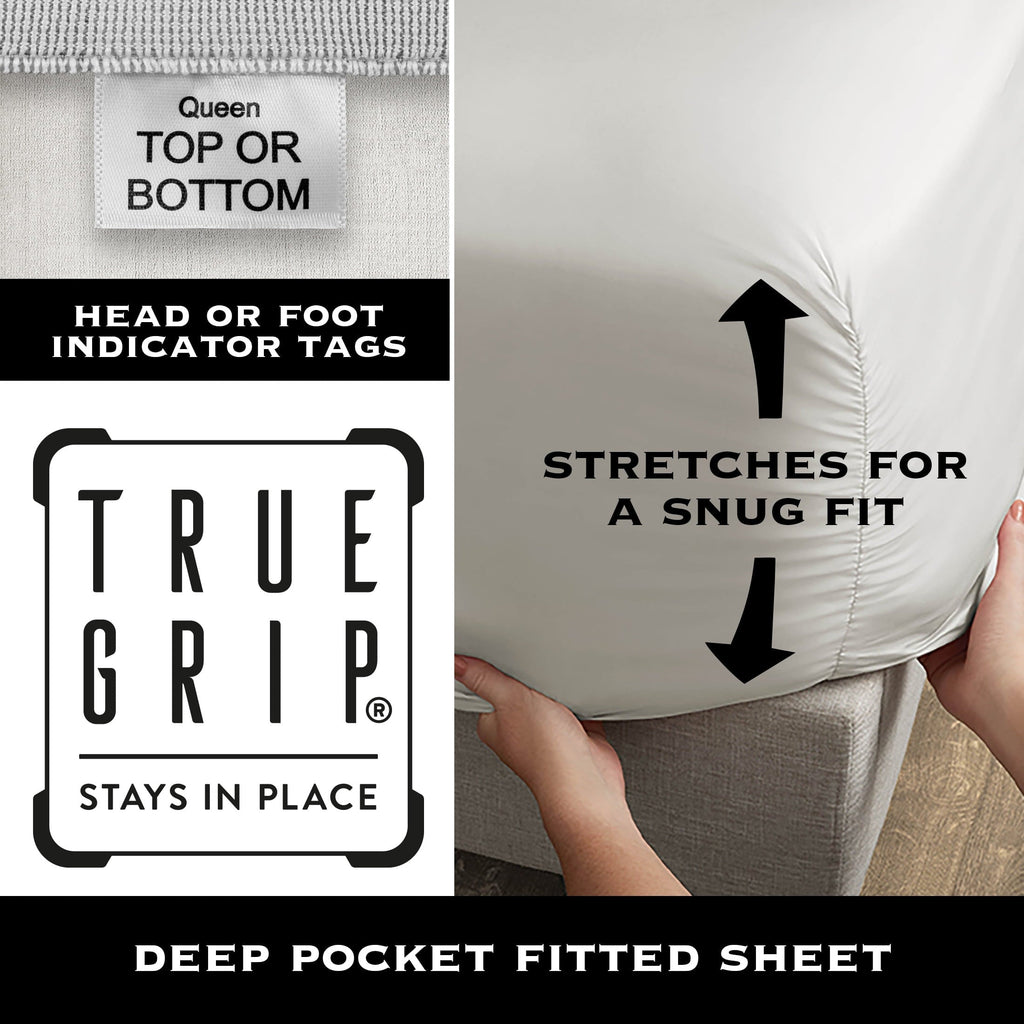 Ultra-Soft 4-Piece 600 Thread Count White Egyptian Cotton Adult Bed Sheet Set, King - Deep Pocket - Luxury Bed Sheet Set with Deep Pockets Detail