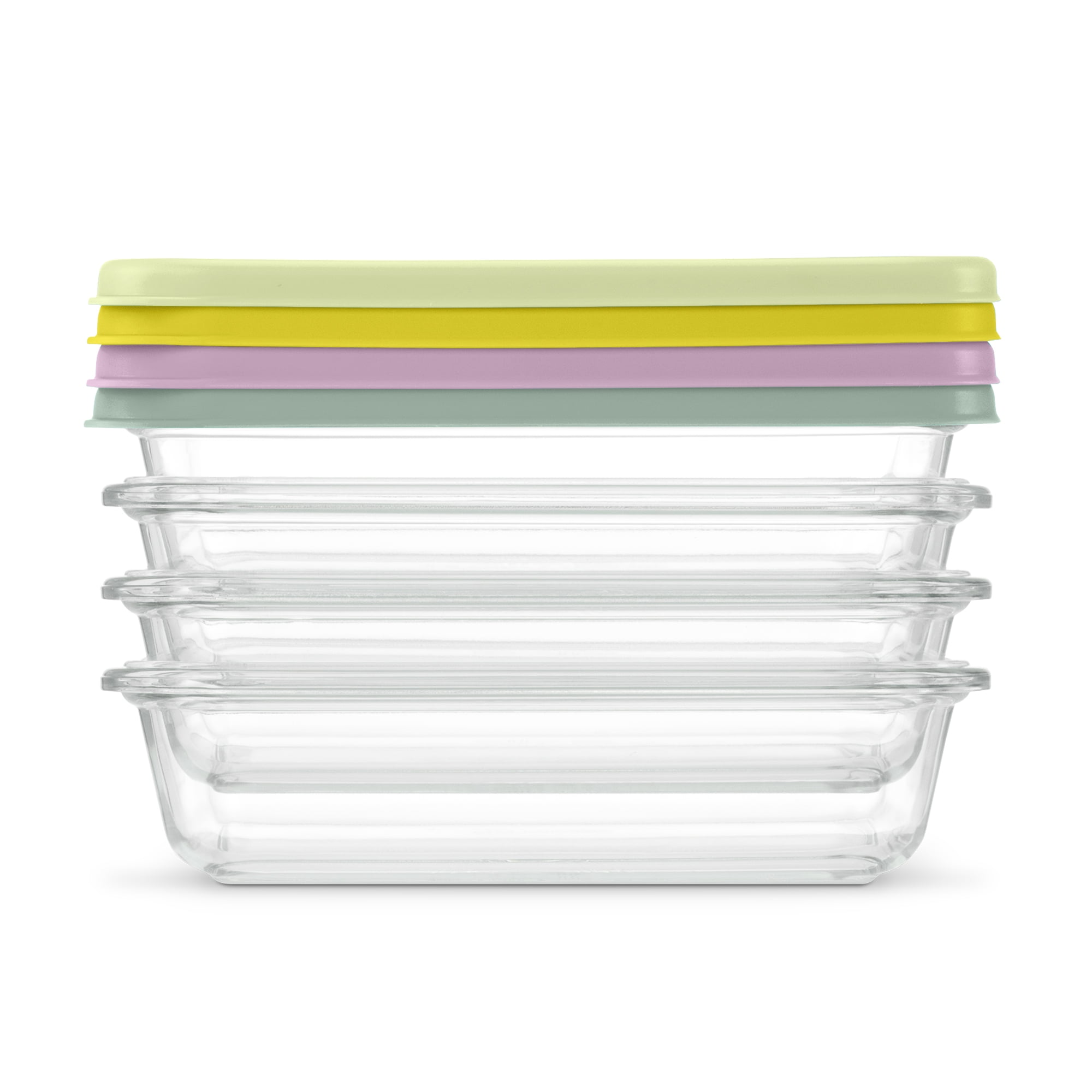 Whimsical Doughnut Everyday 4.5 Cup Glass Meal Prep Set - Playful Star & Heart Shaped Geometric NeeDoh Detail