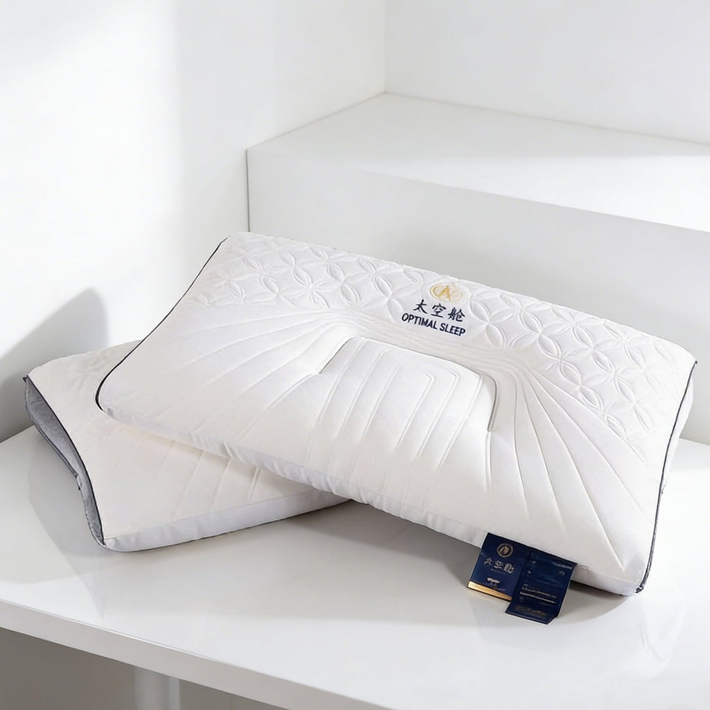 Fluffy Shredded 2-Pack Space Capsule Bed Pillow (29.13" x 18.9") - Plush and Supportive - Orthopedic Shredded Foam Bed Pillow Set Detail