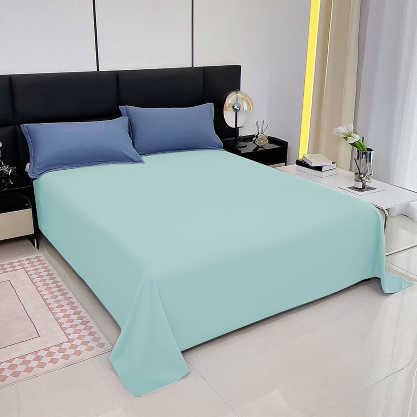 Premium Egyptian Cotton Under $5 Clearance! InsCrazy Bed Sheet, 100% Cotton Household Solid Color, Soft and breathable Bed Sheet Piece 66 x 96" - Premium Ultra-Soft Pillowcase Pair for Sleeping Detail