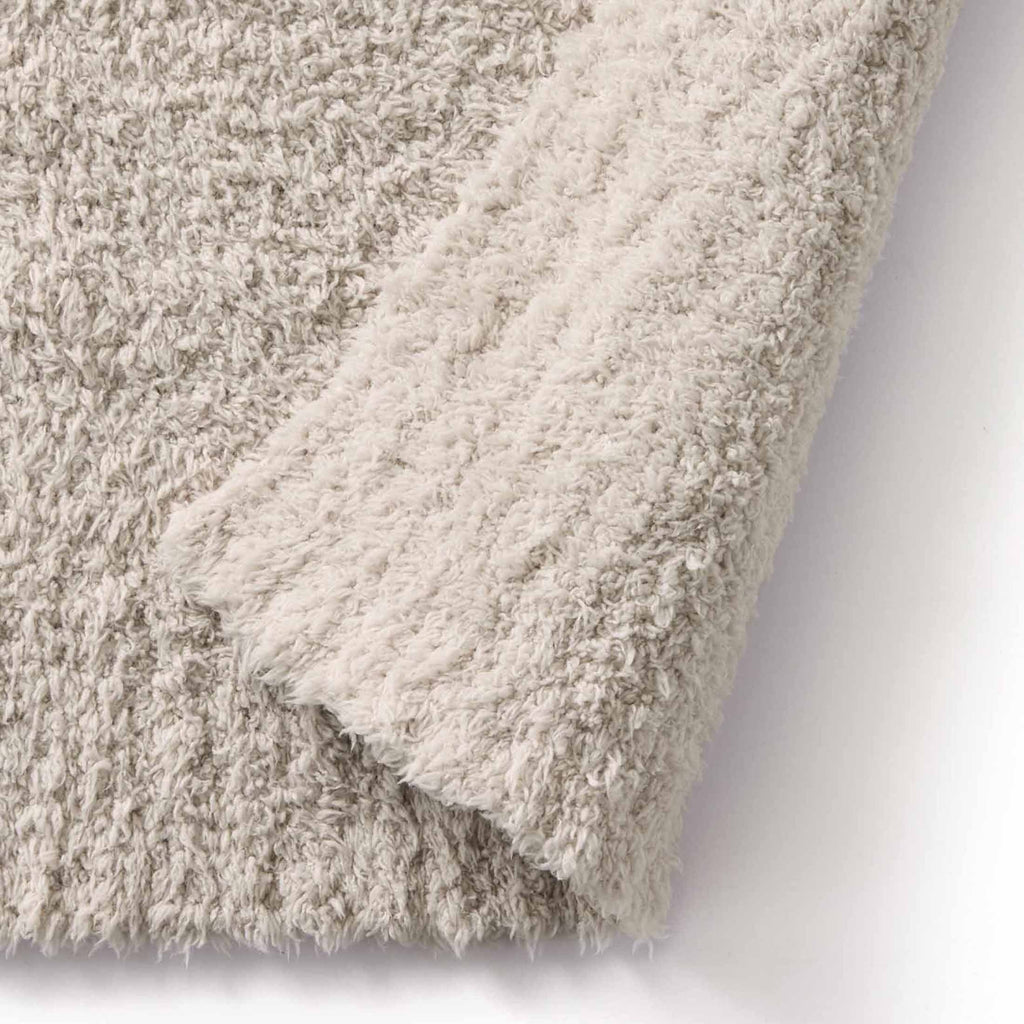 Super Soft Flannel Beige Cozy Knit Throw, 50" x 72" - Cozy Fleece Throw Blanket for Couch & Bed Detail