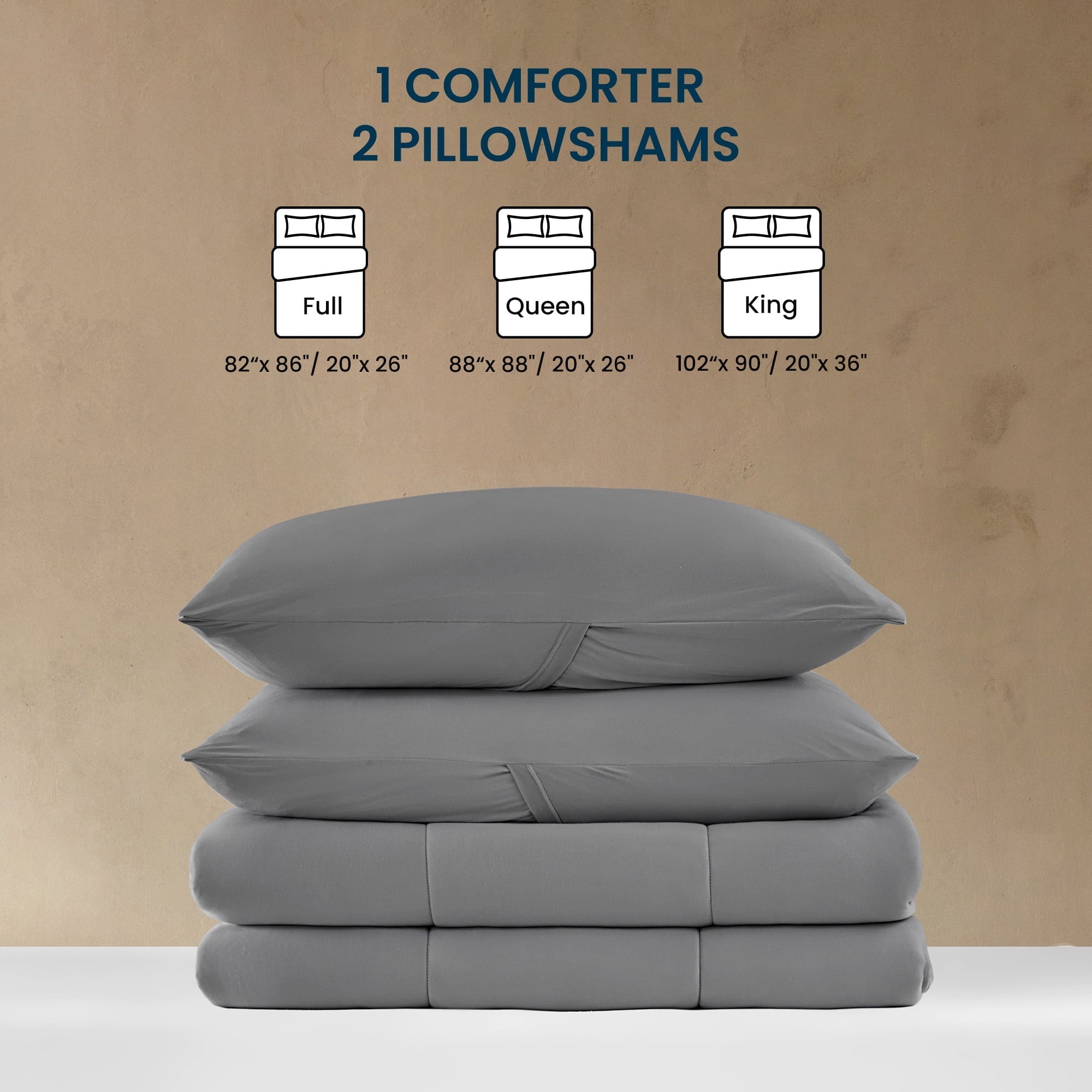 Fluffy Down Alternative 3 Pieces Jersey Knit Bedding Sets with 1 Comforter and 2 Pillow Shams, Soft and Breathable Comforter Set with Women, ... - All-Season Down Alternative Comforter Insert Detail