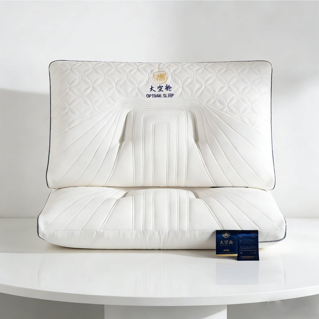 Fluffy Shredded 2-Pack Space Capsule Bed Pillow (29.13" x 18.9") - Plush and Supportive - Orthopedic Shredded Foam Bed Pillow Set Detail