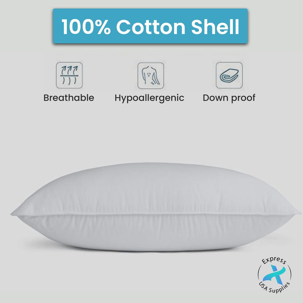 Decorative Plump 2-Pack Standard Bed Pillows – Soft, Breathable & Hypoallergenic for Better Sleep - Ergonomic Memory Foam Pillow for Neck Pain Support Detail