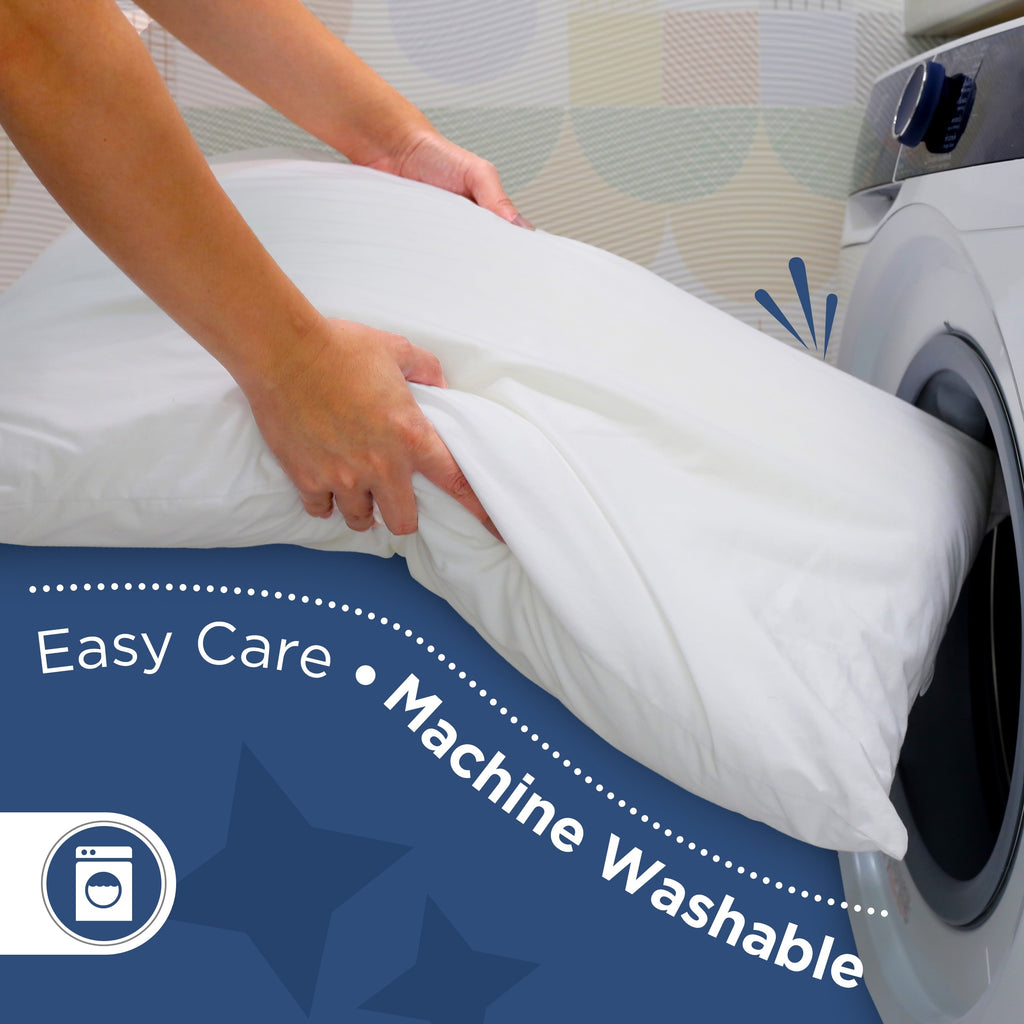 Orthopedic Support 2-Pack Down Alternative White Bed Pillows, Standard - Orthopedic Shredded Foam Bed Pillow Set Detail