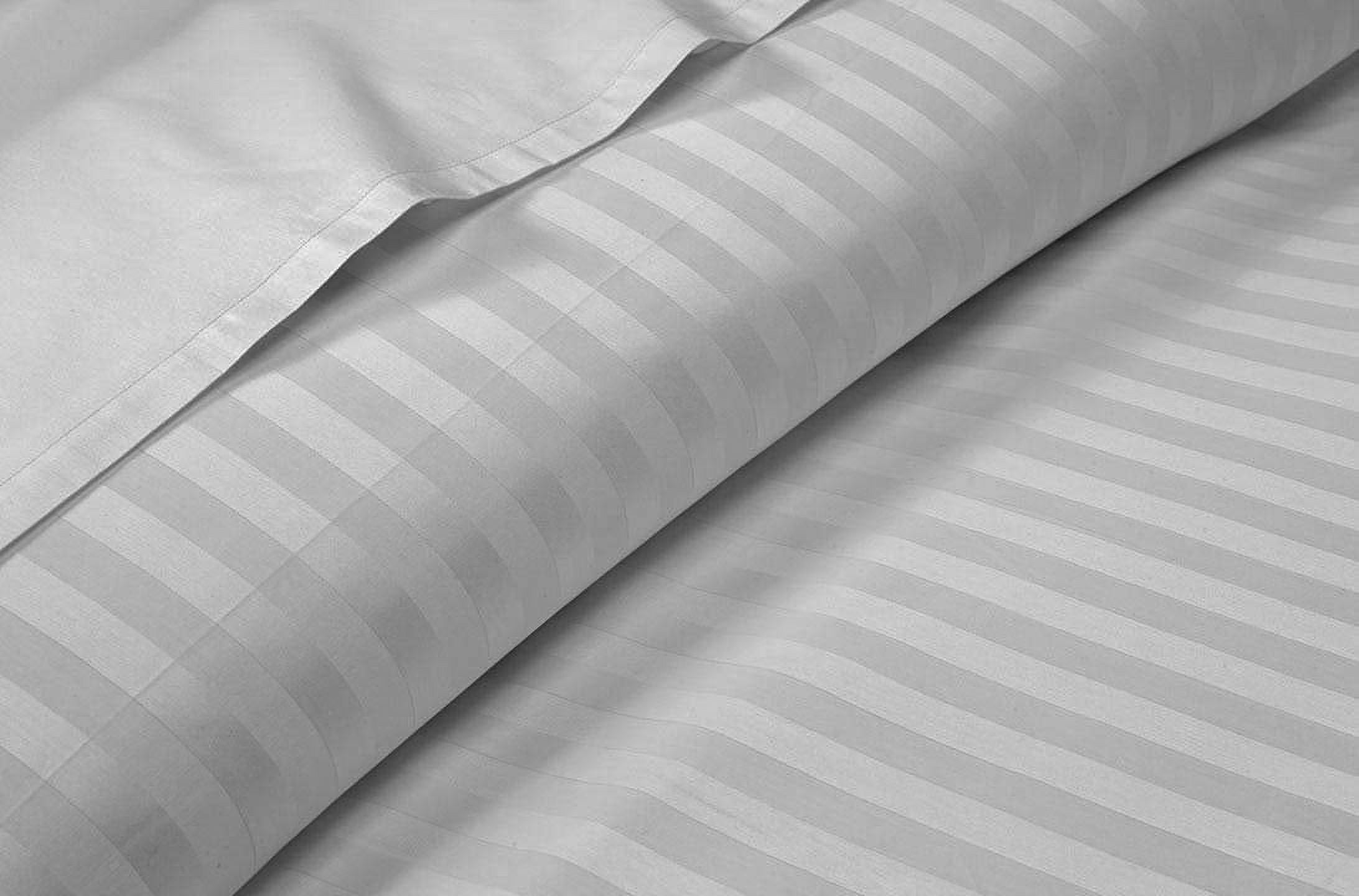 Cooling Sateen 4 Piece 100% Egyptian Cotton Bed Sheets Set - Luxury Soft & Sheets - Deep Pocket of 16" Inch - Hotel Style Silky Bedd... - Breathable Egyptian Cotton Flat & Fitted Sheets Detail