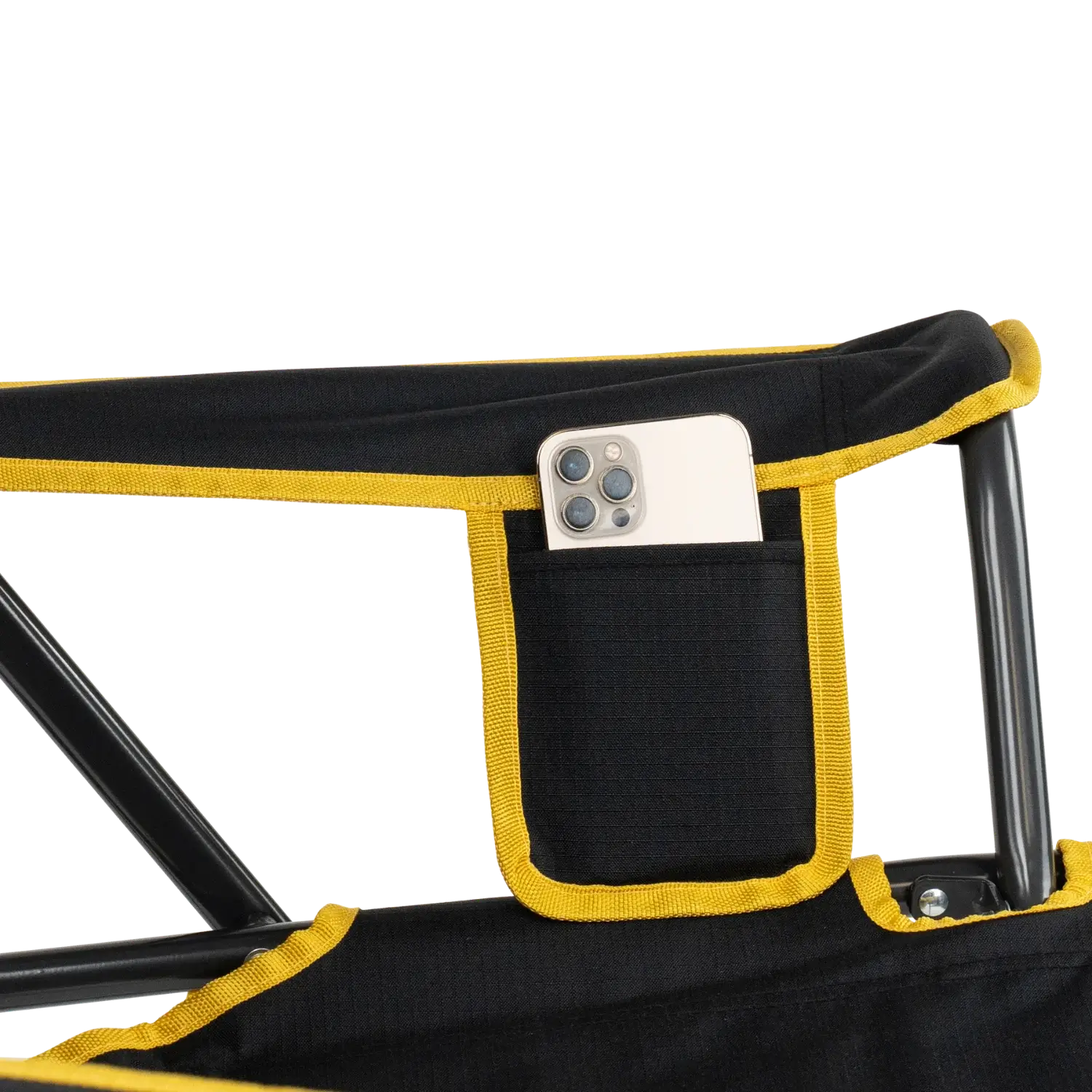 Luxury Camp College Comfort Pro Rocker - Iowa Hawkeyes - Choice 249 - Freestyle Rocker Portable Outdoor Folding Chair Detail