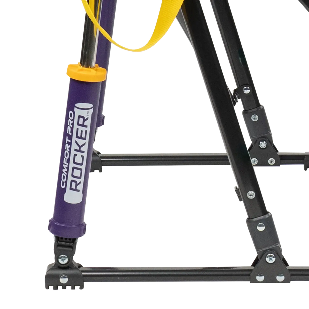 Smooth Motion College Comfort Pro Rocker - LSU Tigers - Choice 880 - RoadTrip Rocker Smooth Motion Camp Chair Detail