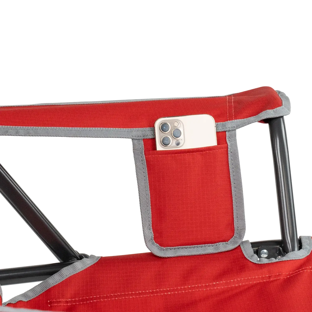 Premium All-Weather College Comfort Pro Rocker - Ohio State Buckeyes - Choice 676 - Patented Spring-Action Rocking Chair for Camping Detail