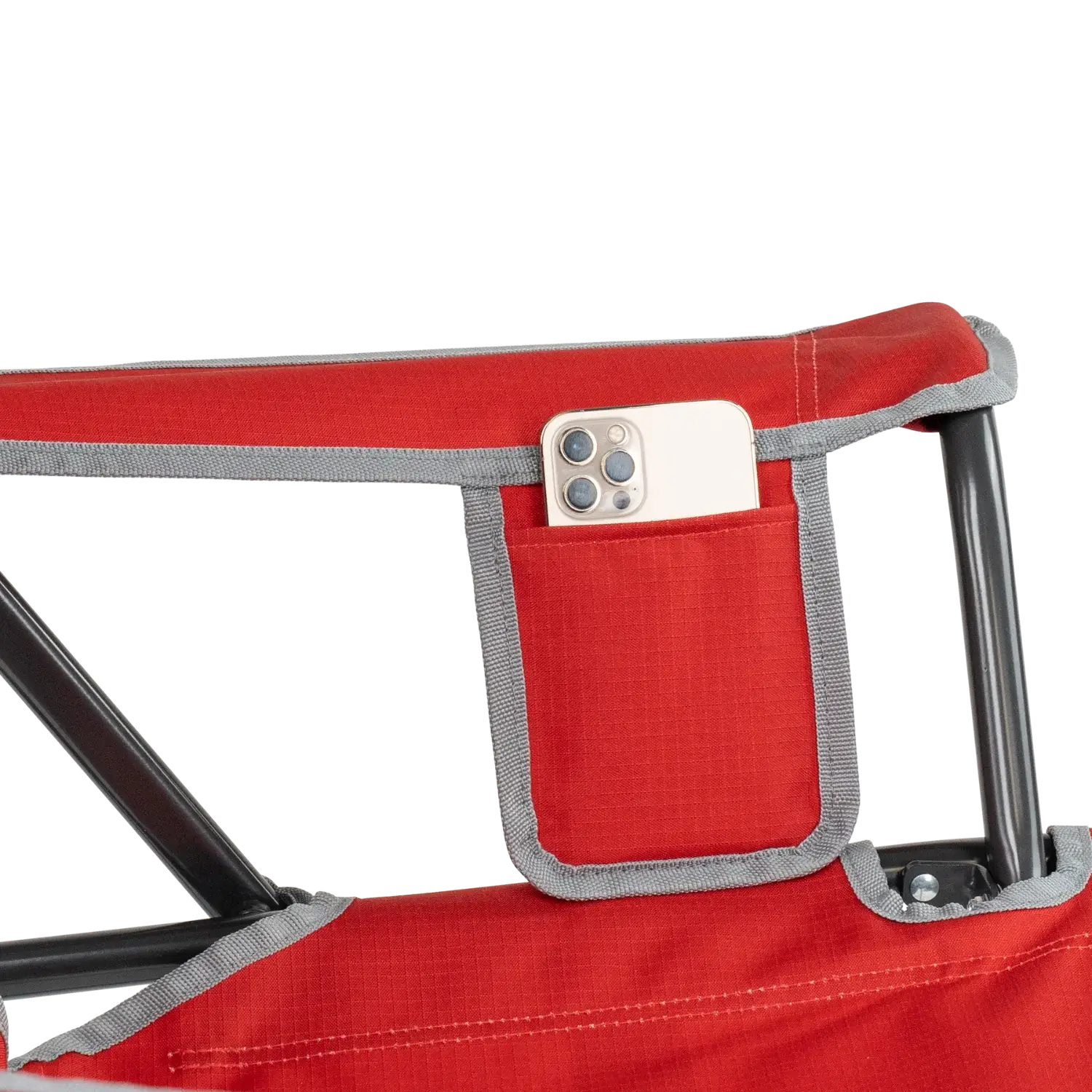 Premium All-Weather College Comfort Pro Rocker - Ohio State Buckeyes - Choice 676 - Patented Spring-Action Rocking Chair for Camping Detail