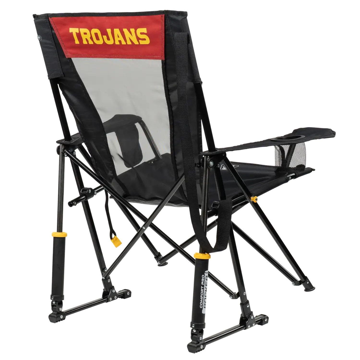 Smooth Motion College Comfort Pro Rocker - USC Trojans - Choice 856 - Freestyle Rocker Portable Outdoor Folding Chair Detail