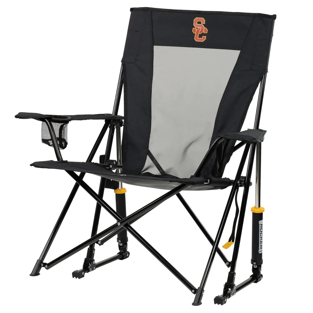 Smooth Motion College Comfort Pro Rocker - USC Trojans - Choice 856 - Freestyle Rocker Portable Outdoor Folding Chair Detail