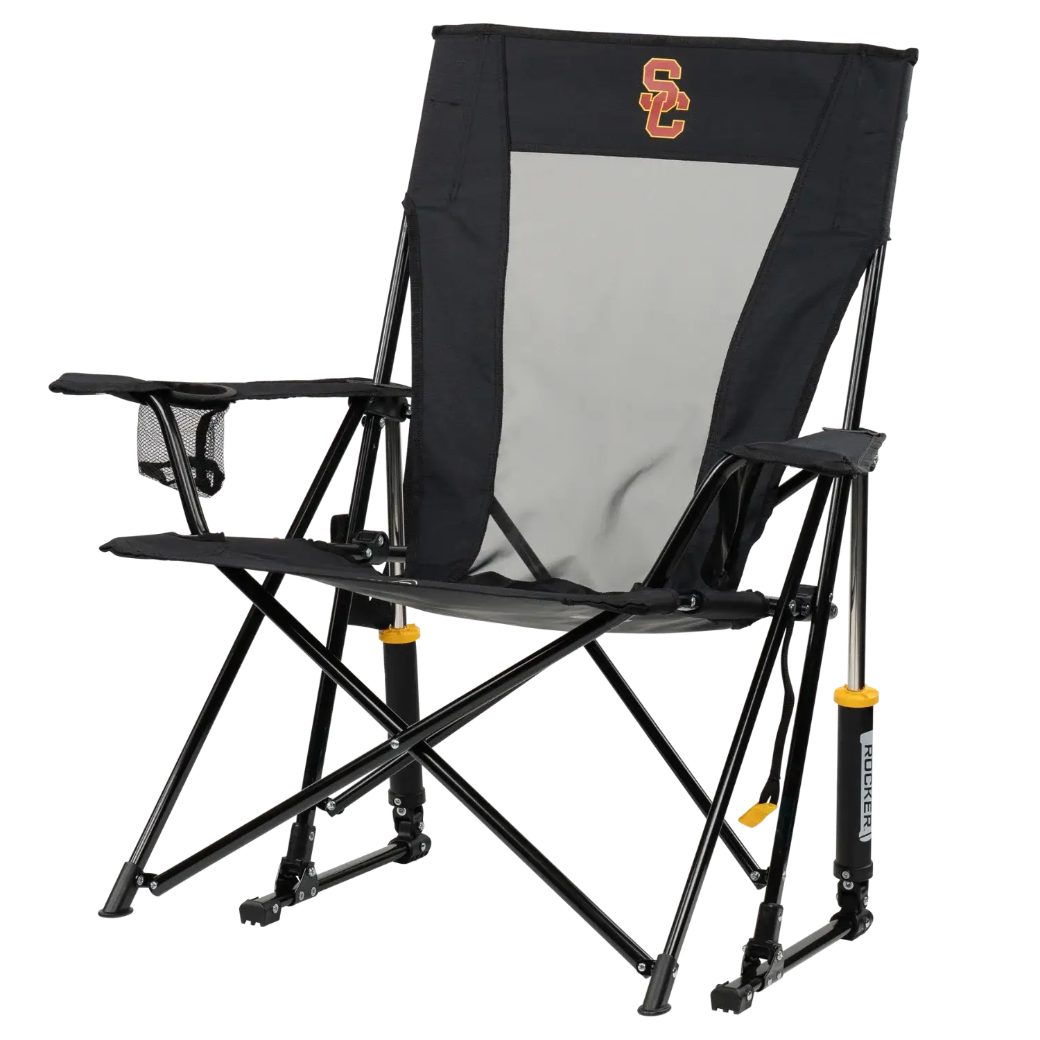 Smooth Motion College Comfort Pro Rocker - USC Trojans - Choice 856 - Freestyle Rocker Portable Outdoor Folding Chair Detail