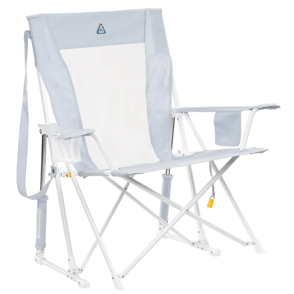 Heavy-Duty Freestyle Comfort Pro Rocker XL - Choice 107 - Freestyle Rocker Portable Outdoor Folding Chair - Heathered Light Blue