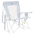 Heavy-Duty Freestyle Comfort Pro Rocker XL - Choice 107 - Freestyle Rocker Portable Outdoor Folding Chair - Heathered Light Blue