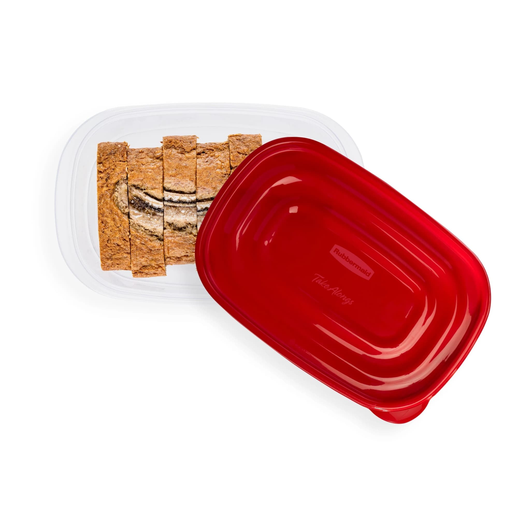 Fun Food Fidget 8 Cups, 2 Packs, Red, Plastic Deep Rectangle Food Storage Containers - Playful Star & Heart Shaped Geometric NeeDoh Detail