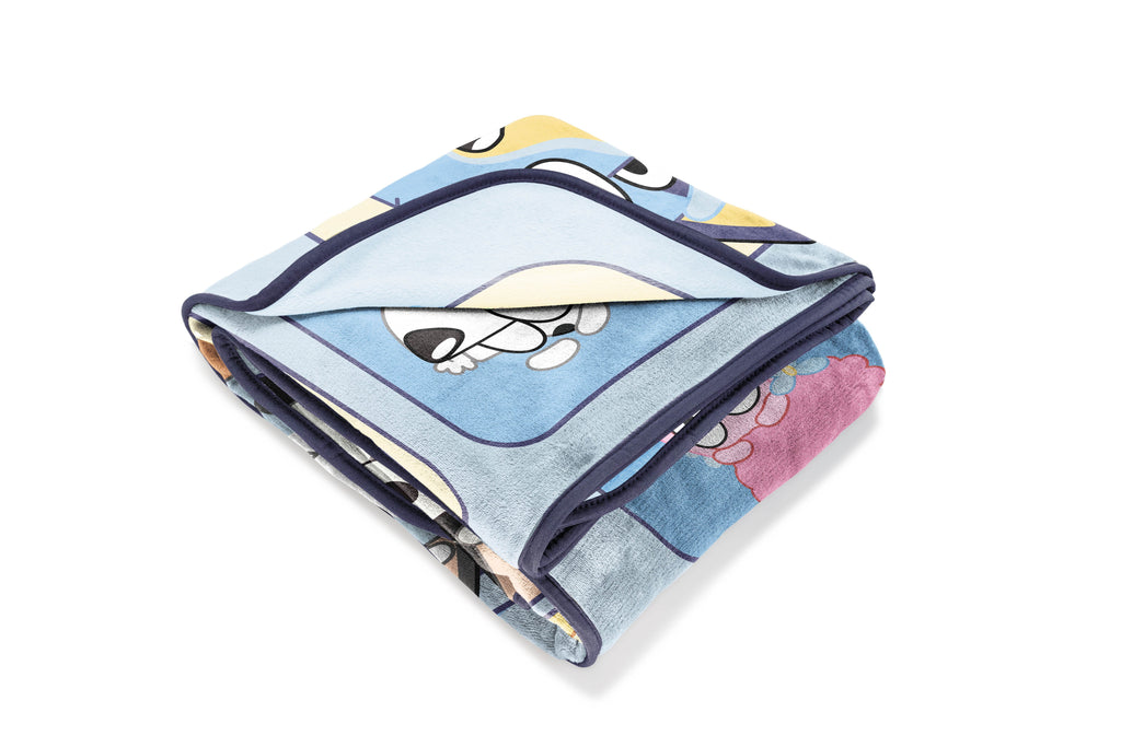Cozy Fleece BBC & Friends 40x50 Throw Blanket - Super Soft Reversible Sherpa Flannel Blanket Detail